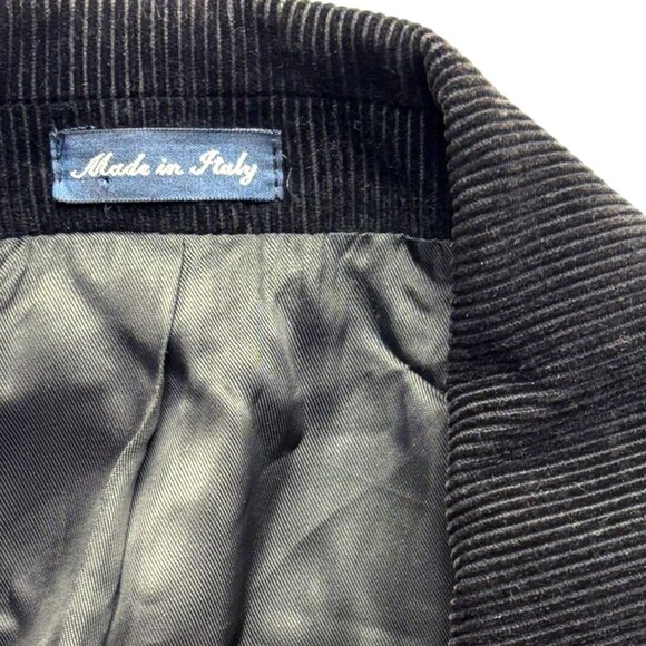 Polo Ralph Lauren Black Cotton Corduroy Made in Italy Blazer - Picture 2 of 12